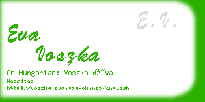 eva voszka business card